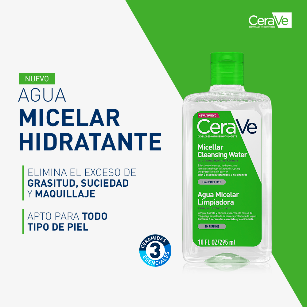 CeraVe Agua Micelar sin Perfume 295 ml