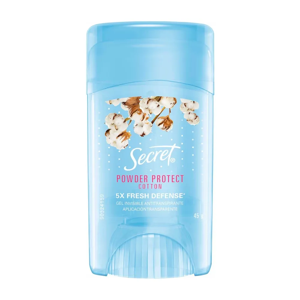 Secret Clear Gel Invis Antit Fresh Defense Powd Protec Cotton 45 g