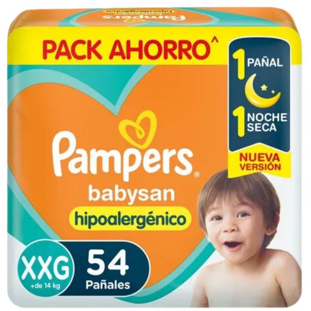 Pampers Babysan Hipoalerg Pañal Xxg x54