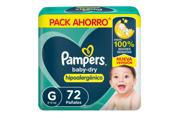 Pampers Baby Dry Pañal G x72