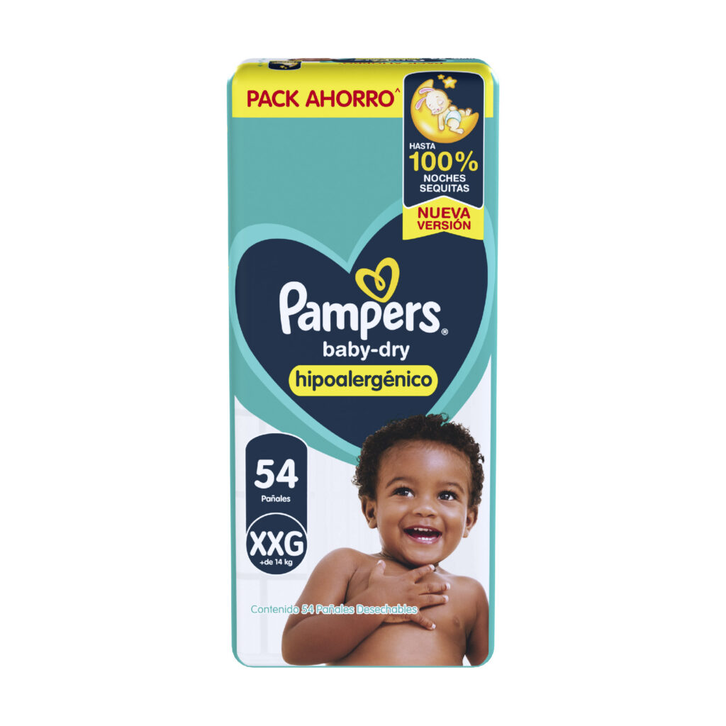 Pampers Baby Dry Pañal Xxg x54