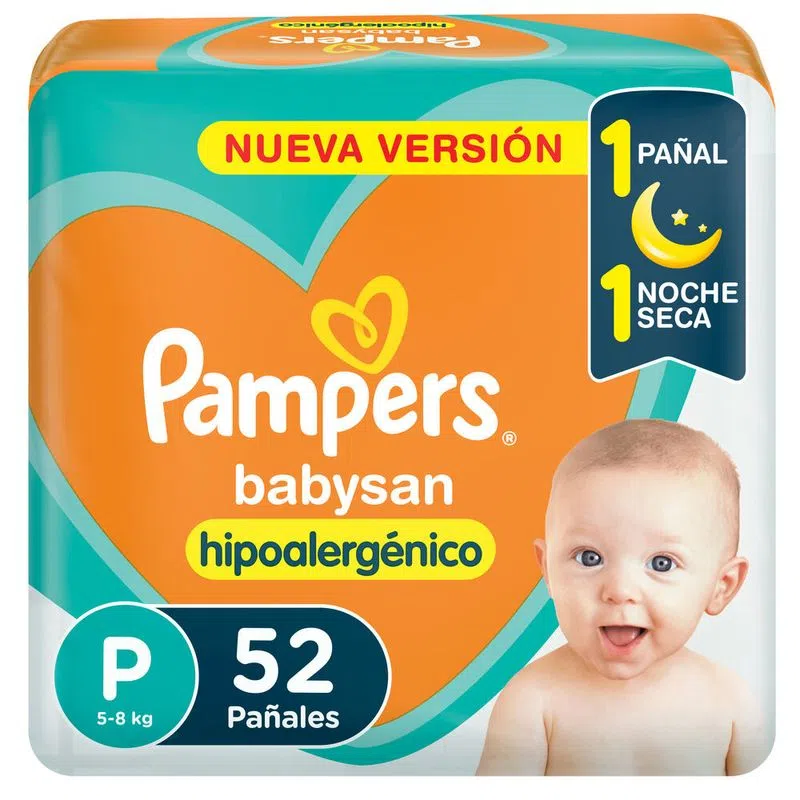 Pampers Babysan Hipoalerg Pañal P x52