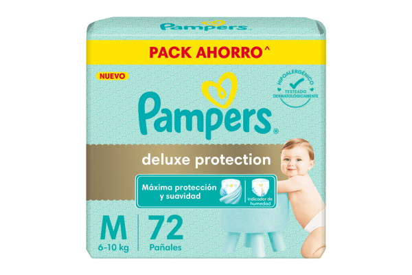 Pampers Deluxe Proteccion Pañal M x72