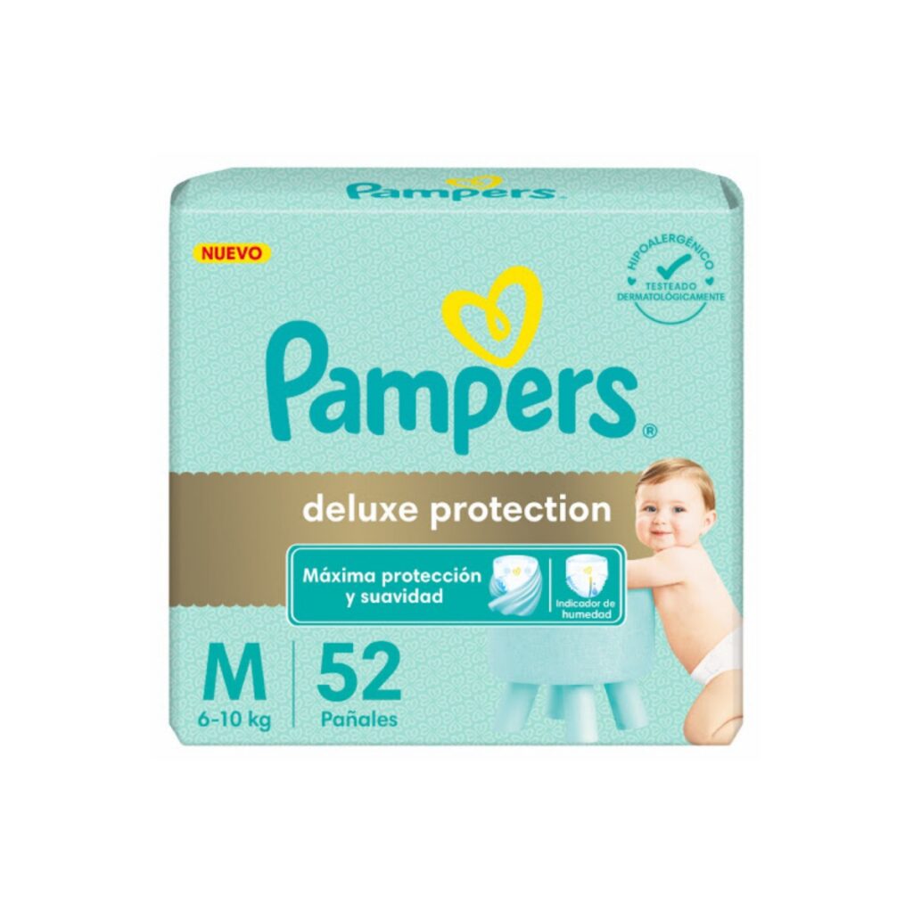 Pampers Deluxe Proteccion Pañal M x52