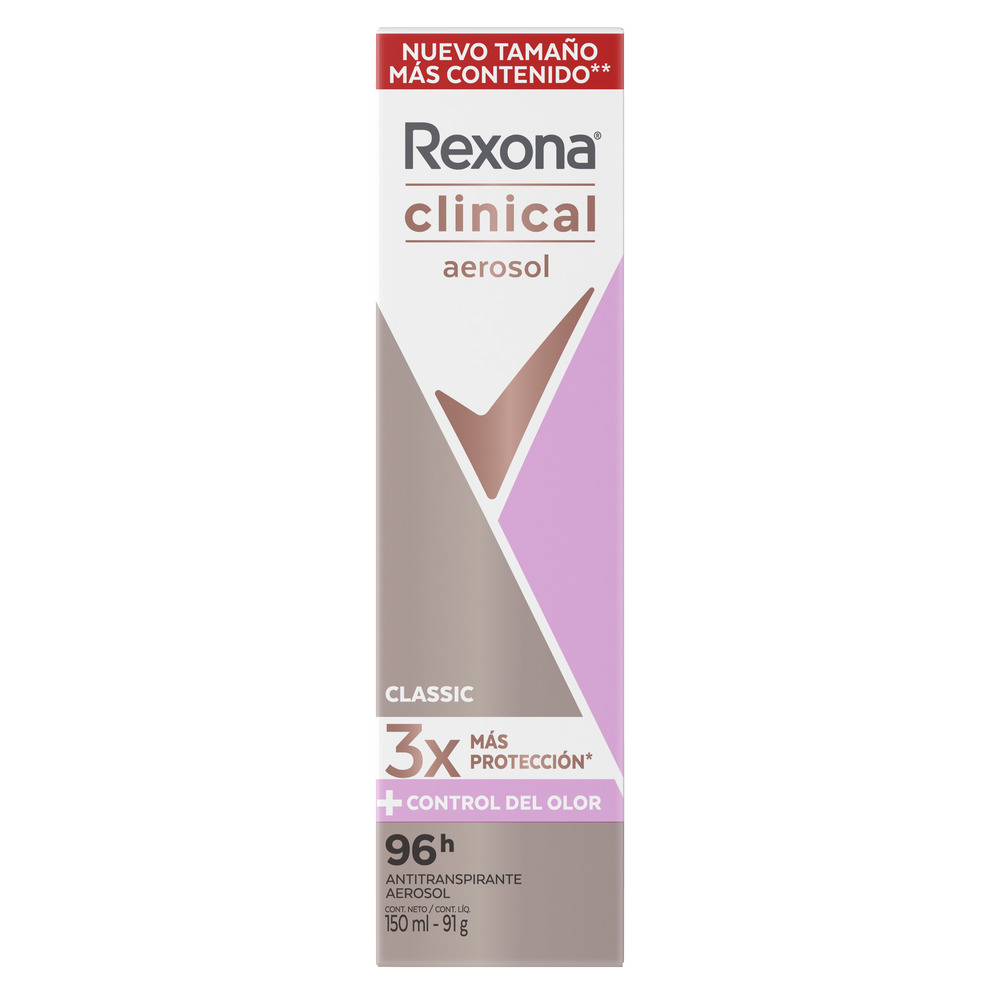 Rexona Antitranspirante en Aerosol Clinical Classic 150 ml
