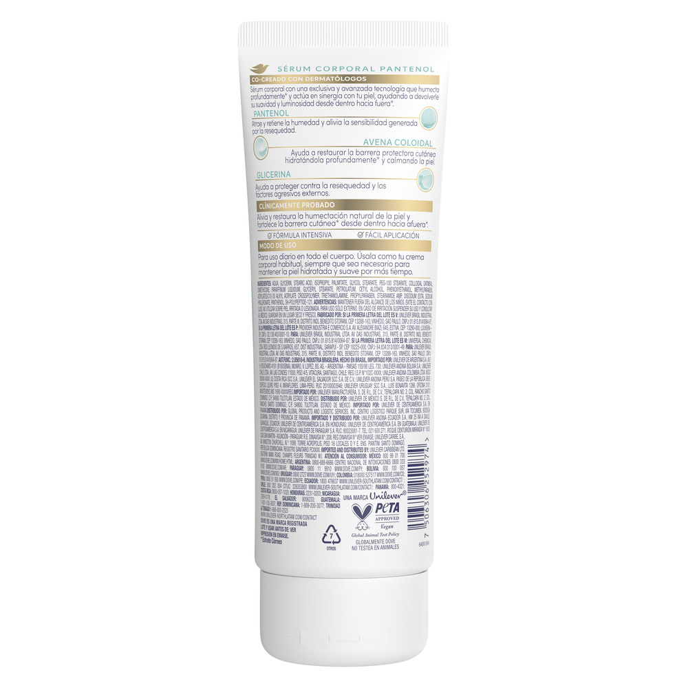 Dove Sérum Corporal Pantenol 200 ml