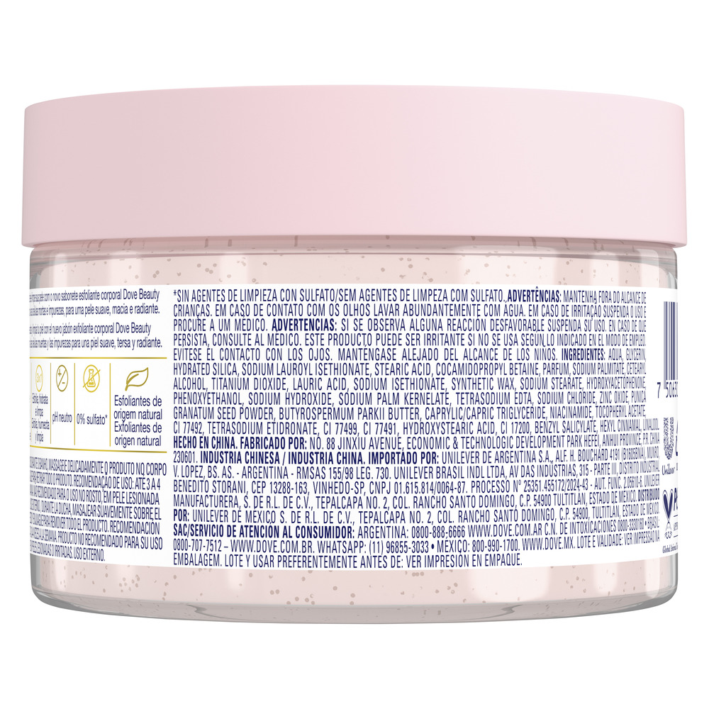 Dove Exfoliante Corporal Granada y Manteca de Karité 280 g
