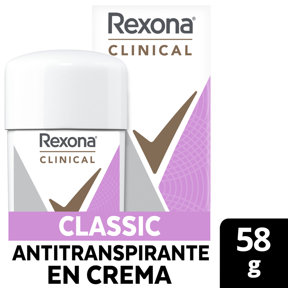 Rexona Desodorante Antitranspirante Clinical Classic en Crema 58 g