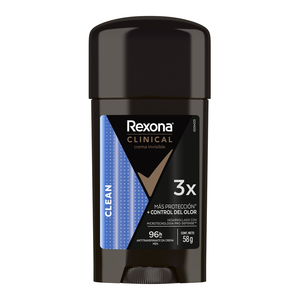 Rexona Desodorante Antitranspirante Clinical Clean en Crema 58 g