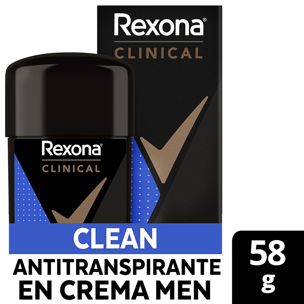 Rexona Desodorante Antitranspirante Clinical Clean en Crema 58 g