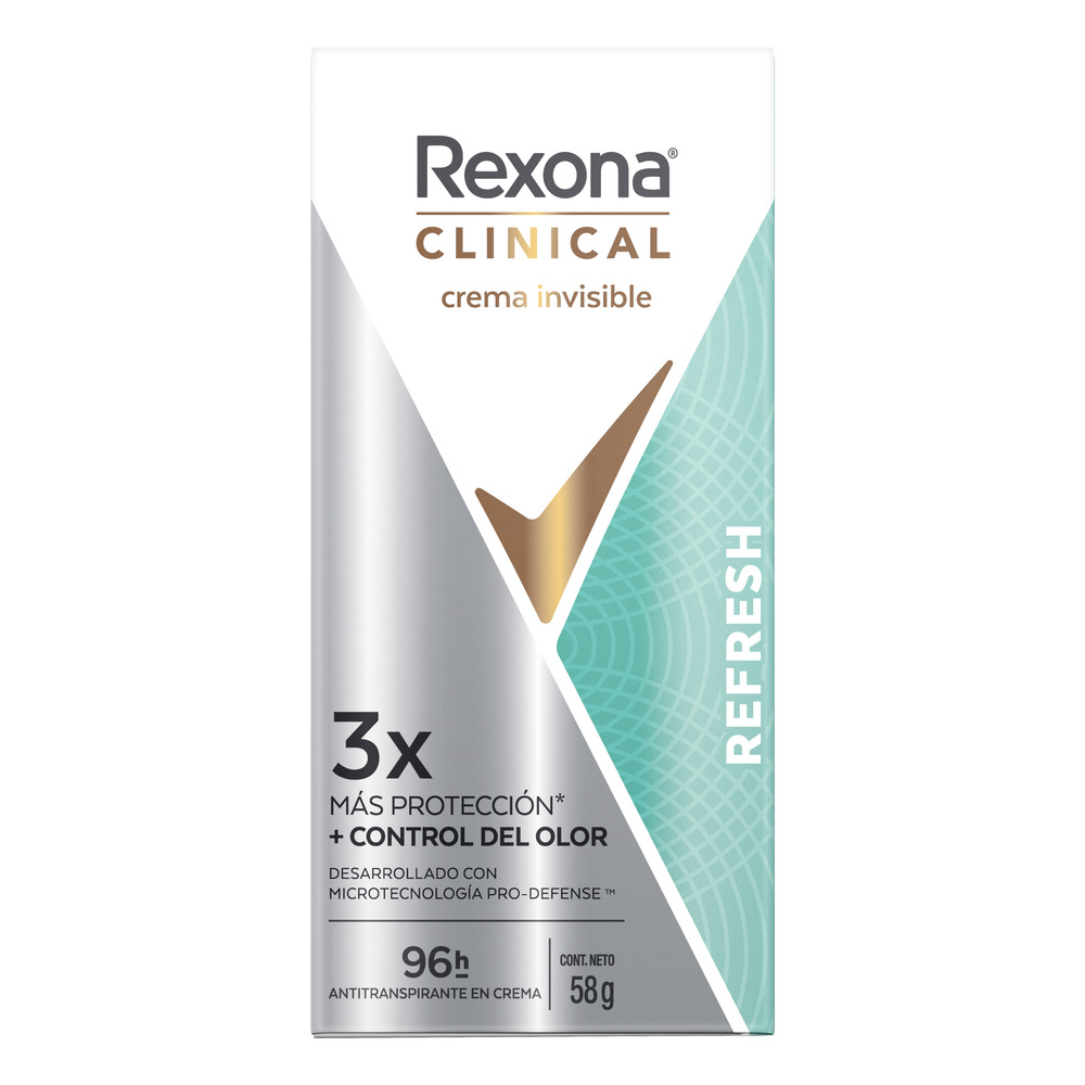 Rexona Desodorante Antitranspirante Clinical Refresh en Crema 58 g