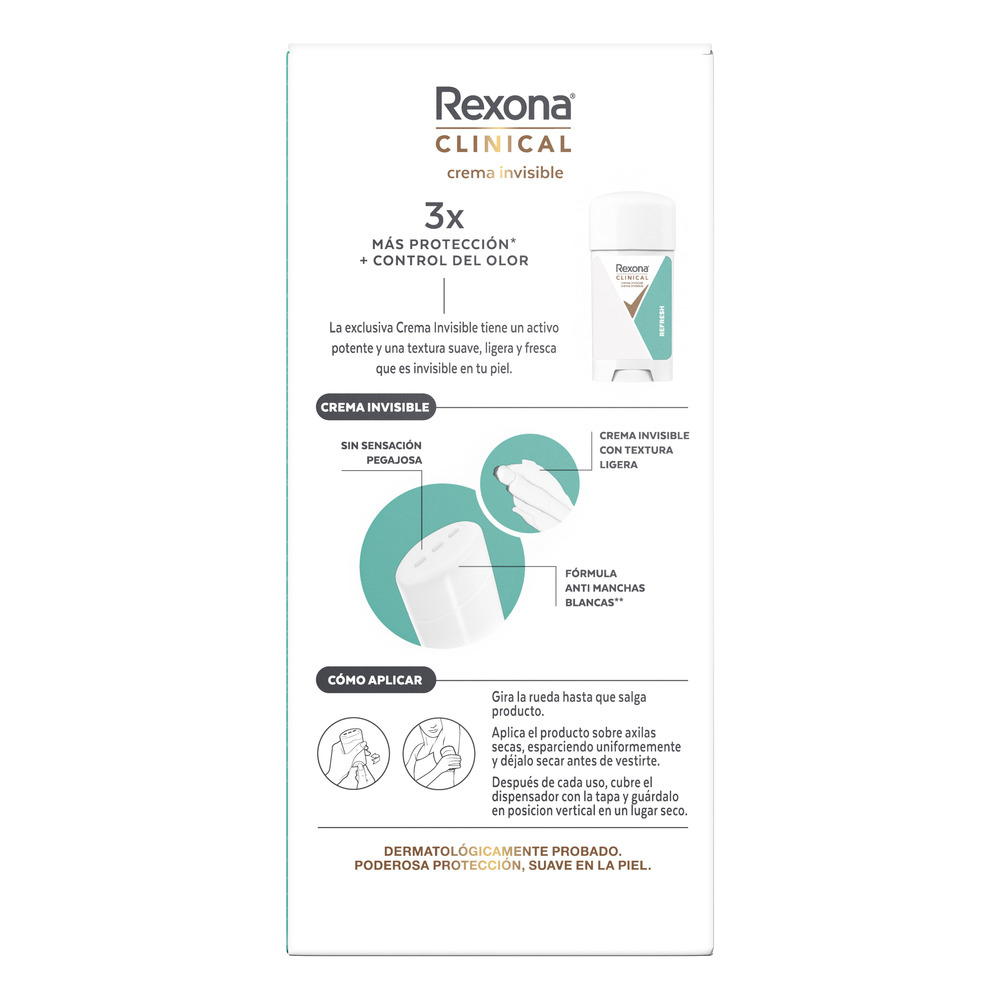 Rexona Desodorante Antitranspirante Clinical Refresh en Crema 58 g