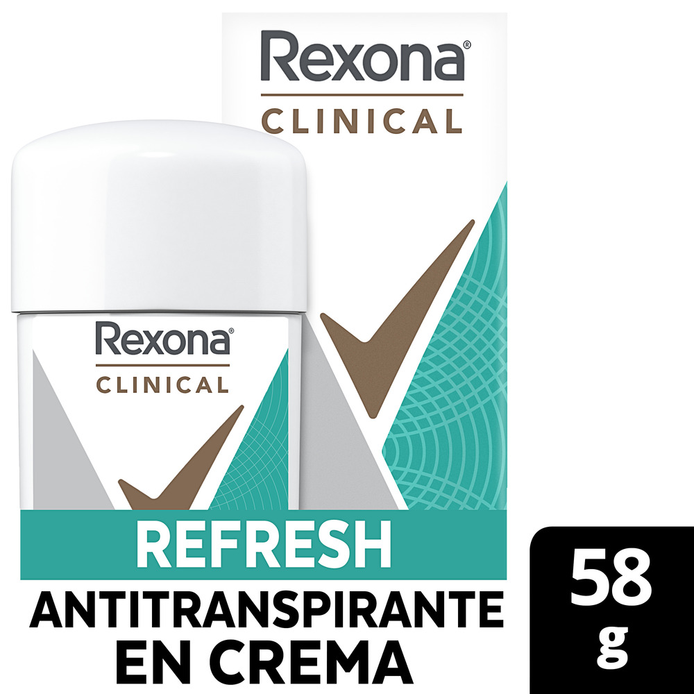Rexona Desodorante Antitranspirante Clinical Refresh en Crema 58 g