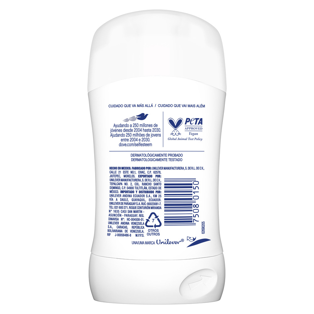 Dove Antitranspirante Invisible Dry en Barra 50 g