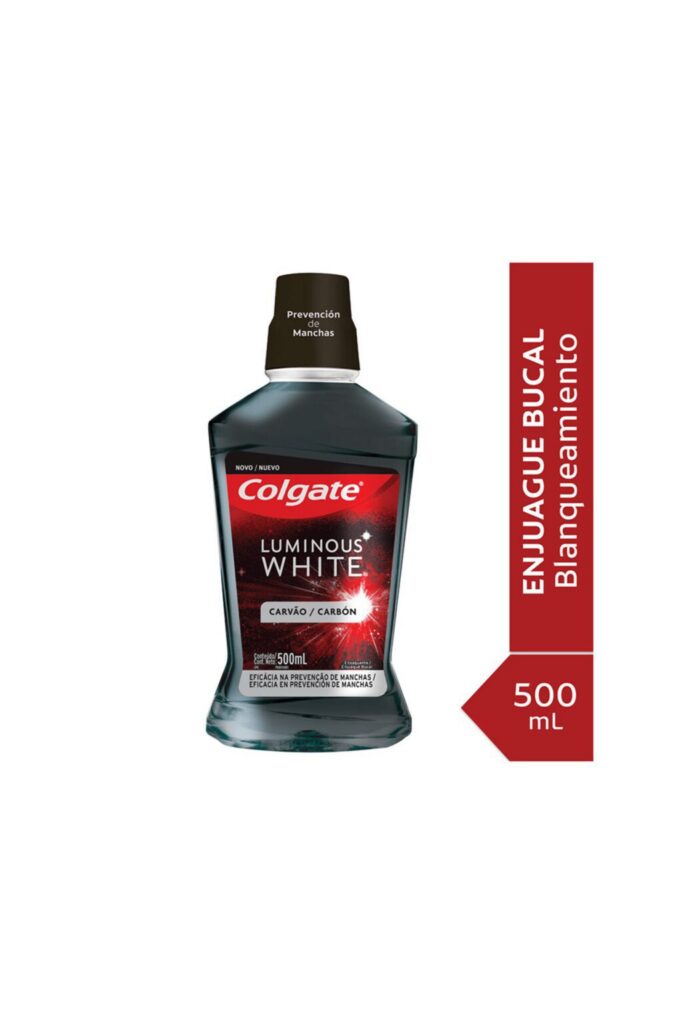 Colgate Luminous White Carbon Enjuague Bucal Solución 500 ml