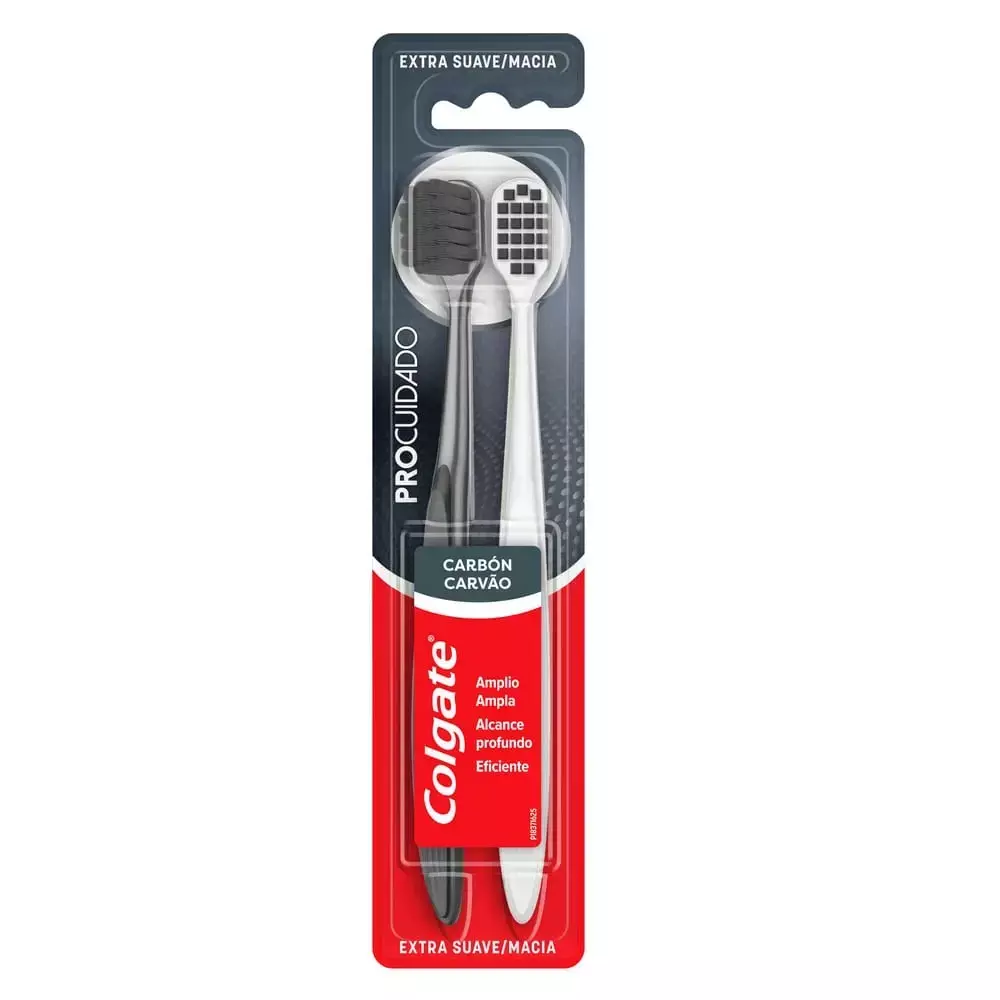 Colgate Cep Dental Pro Cuidado Carbon Ex-Suave x2