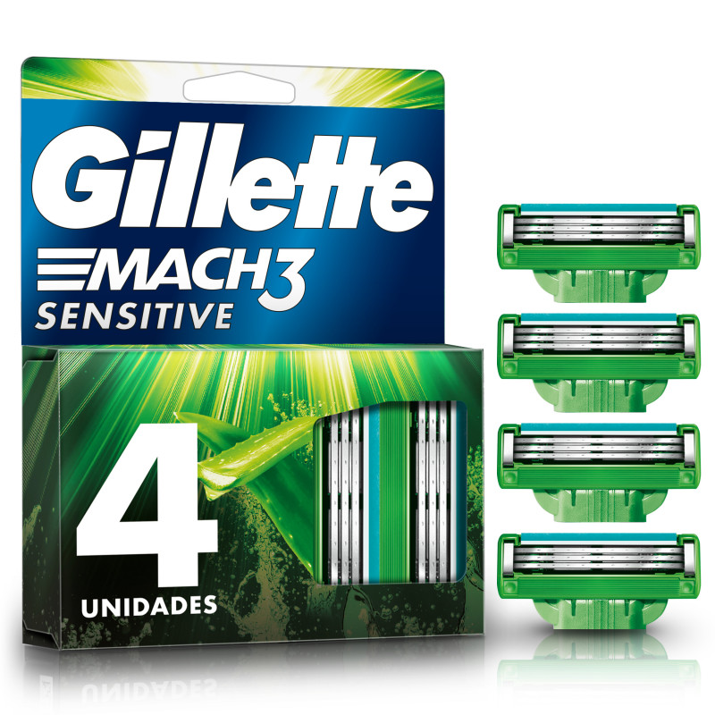 Mach3 Sensitive Cartucho Repuesto x4