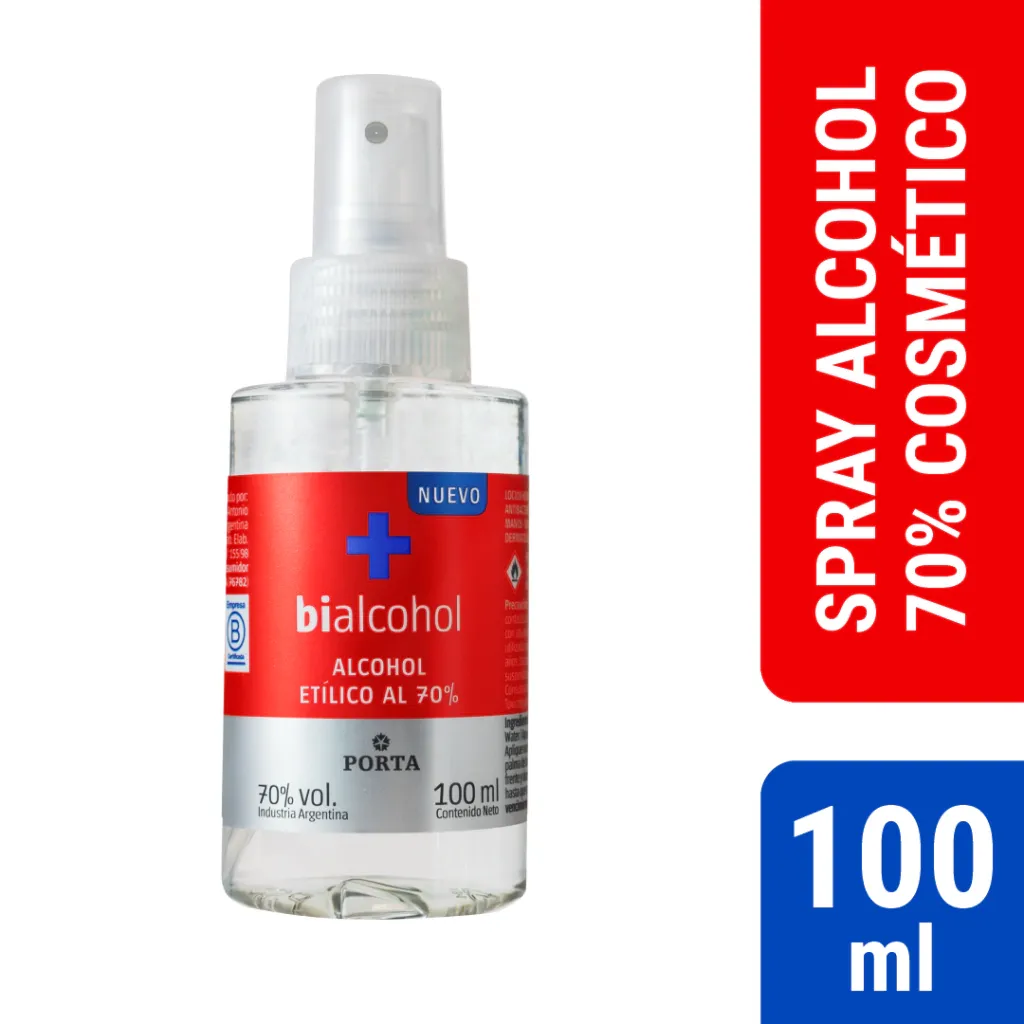 Alcohol 70% Porta Spray 100 ml