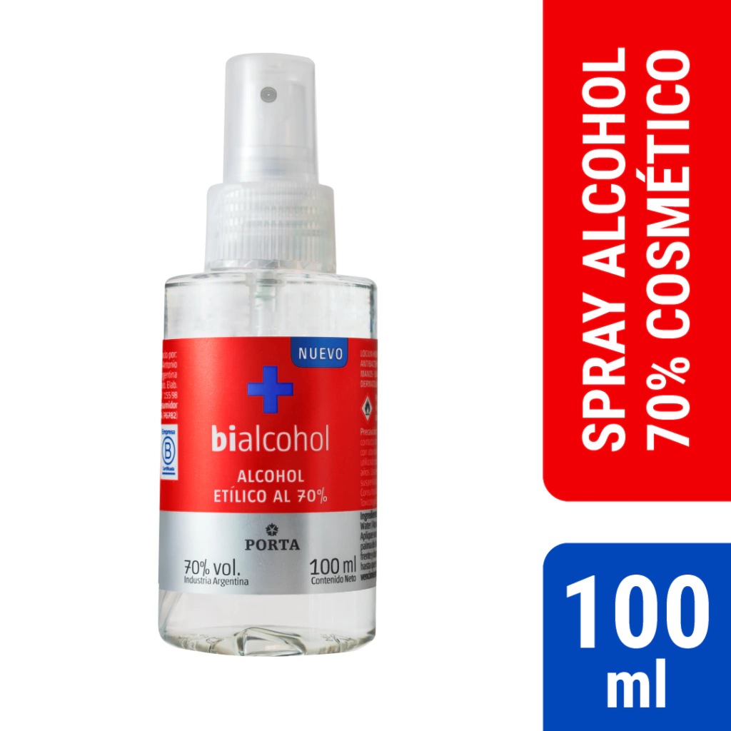 Alcohol 70% Porta Spray 100 ml