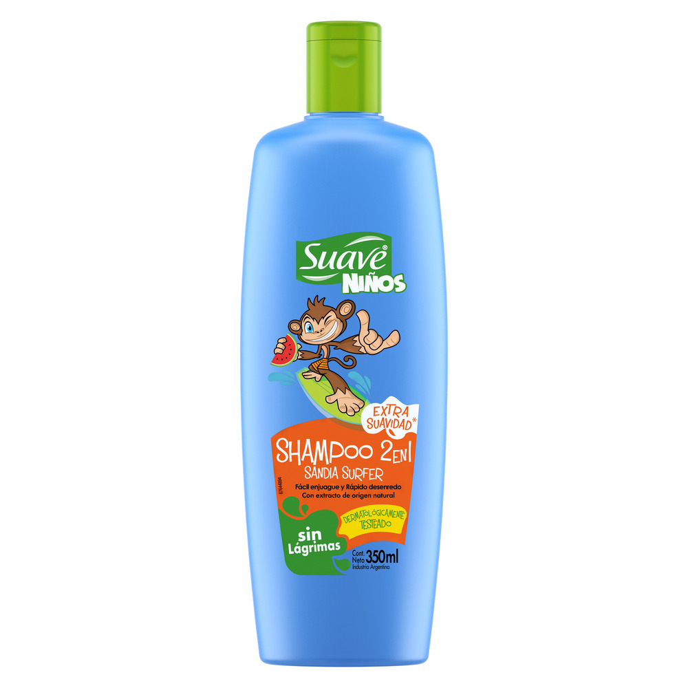 Suave Shampoo 2 en 1 Niños Sandía Surfer 350 ml