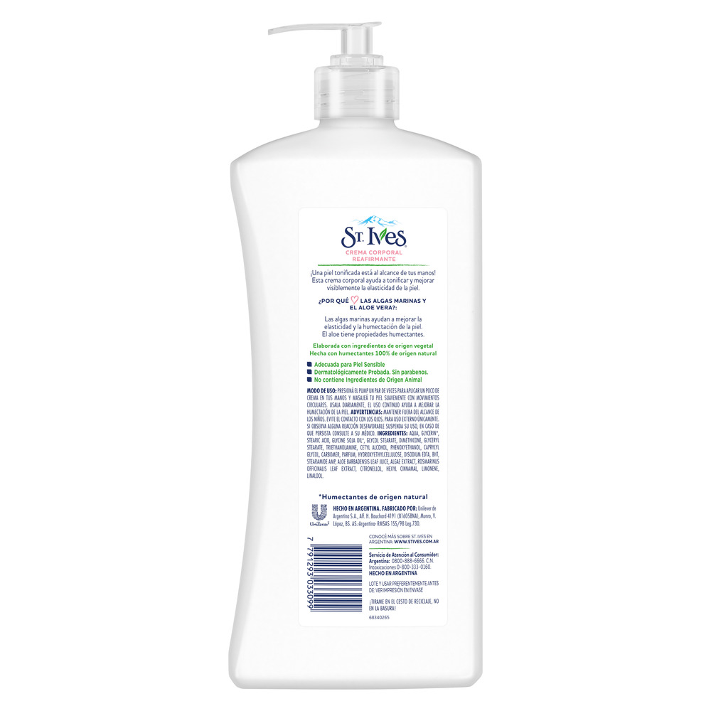 St Ives Crema Corporal Reafirmante 532 ml