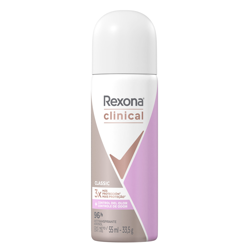 Rexona Desodorante Antitranspirante Clinical Women en Aerosol Classic 55 ml