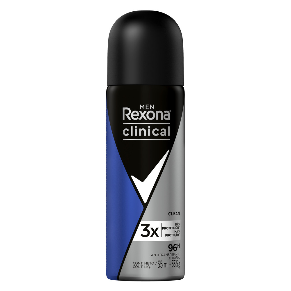 Rexona Desodorante Antitranspirante Clinical Men en Aerosol Classic 55 ml