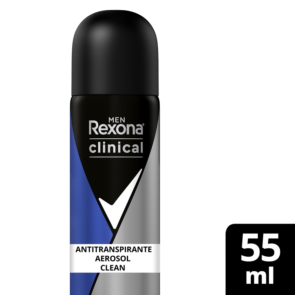 Rexona Desodorante Antitranspirante Clinical Men en Aerosol Classic 55 ml