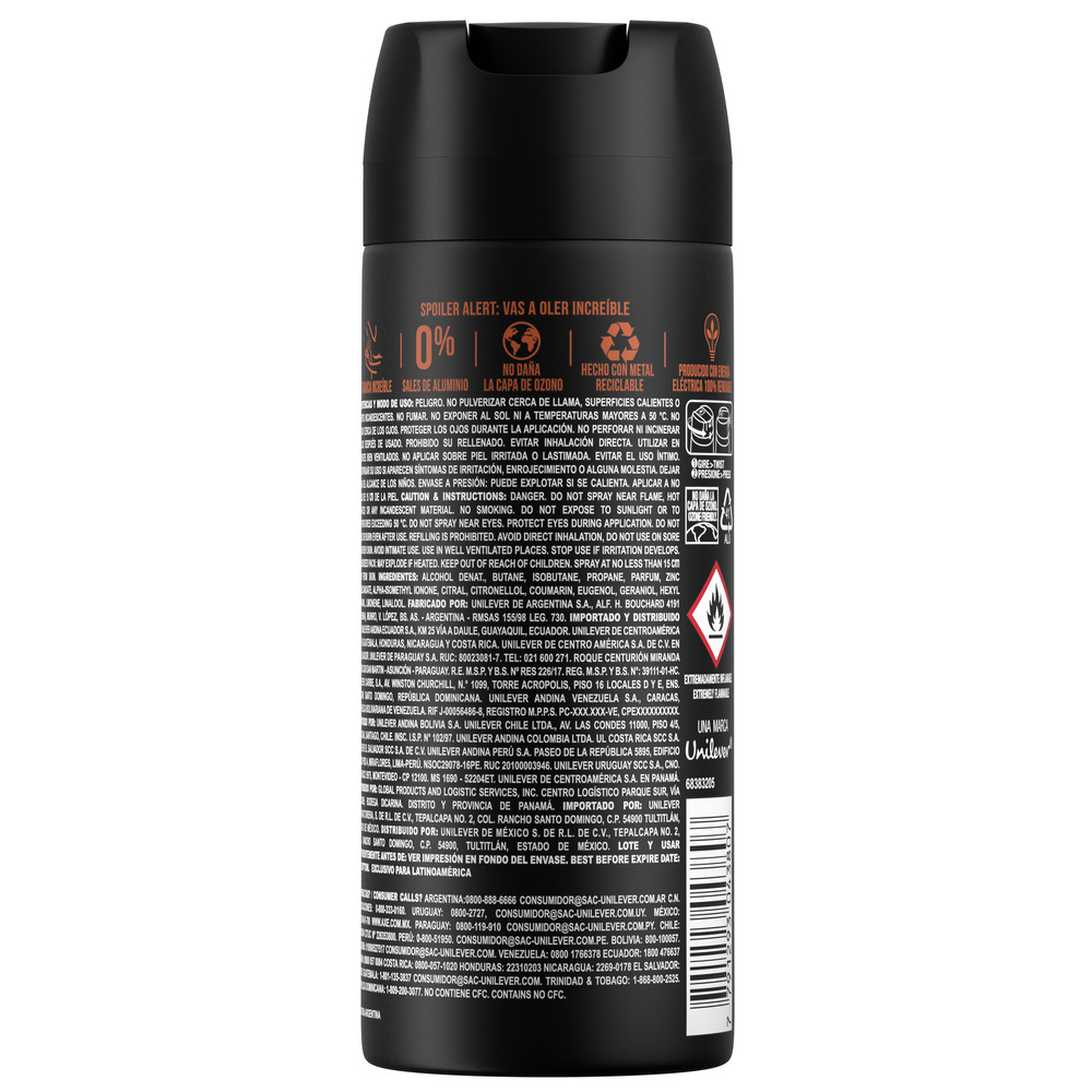 Axe Desodorante para Hombre Musk en Aerosol 150 ml
