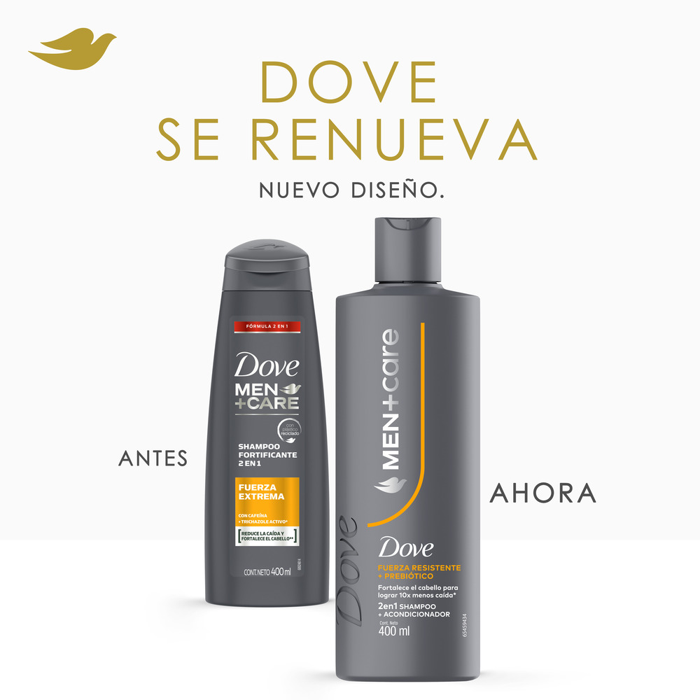 Dove Shampoo Men 2En1 Fuerza Resistente 400 ml