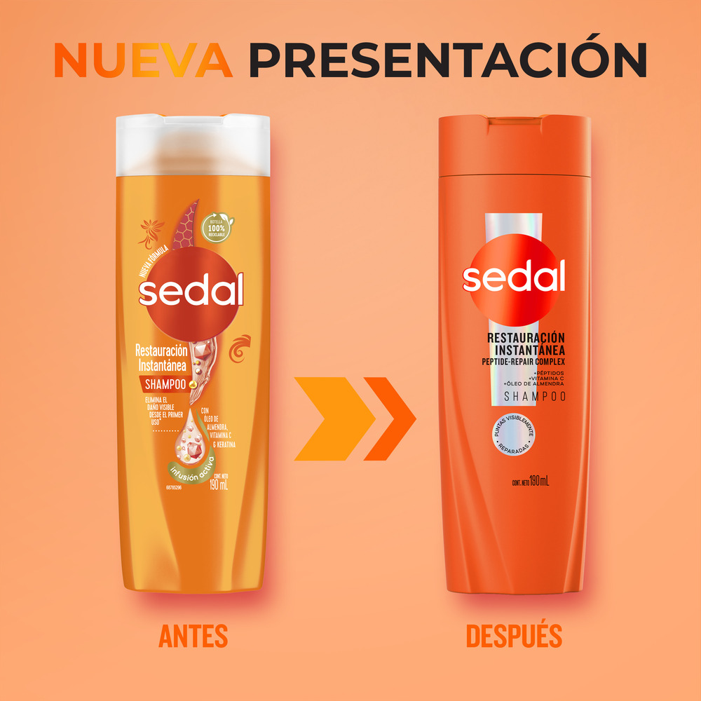 Sedal Shampoo Restauración Instantánea 190 ml