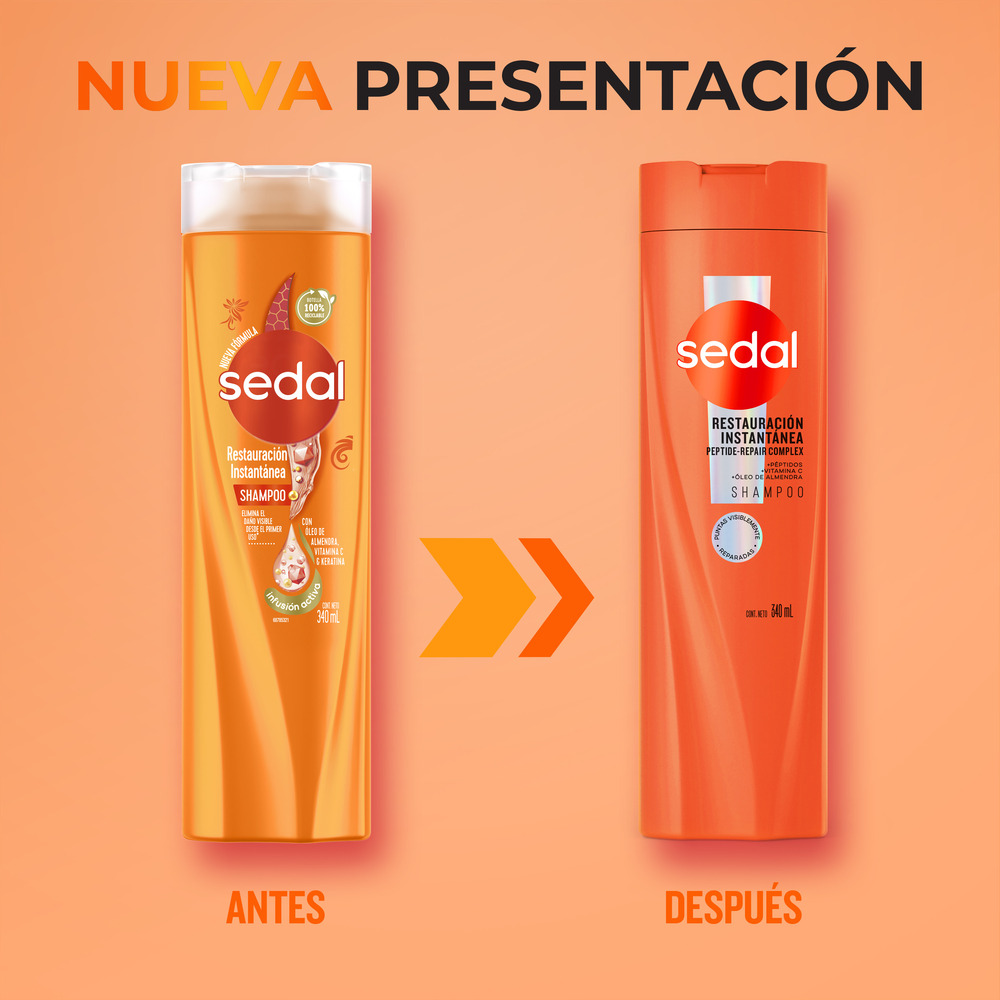 Sedal Shampoo Restauración Instantánea 340 ml