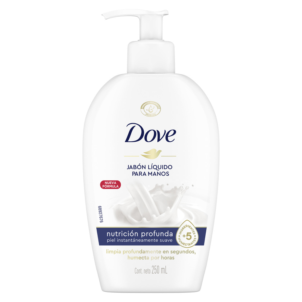 Dove Jabón Liquido para Manos Nutrición Profunda 250 ml