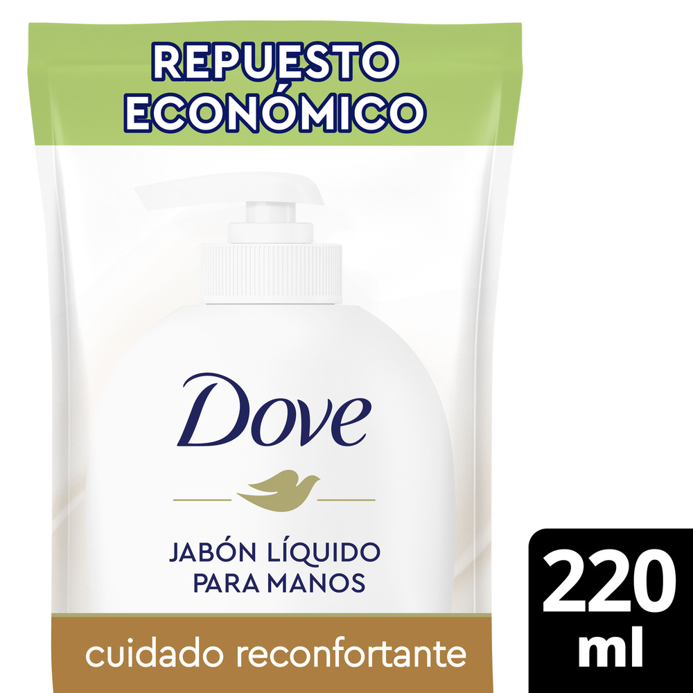Dove Jabón Liquido para Manos Cuidado Reconfortante Refill 220 ml