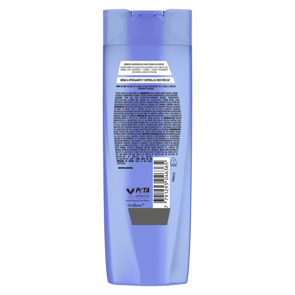 Sedal Shampoo Hialurónico y Vit A 190 ml