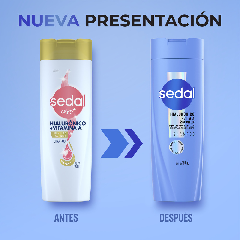 Sedal Shampoo Hialurónico y Vit A 190 ml