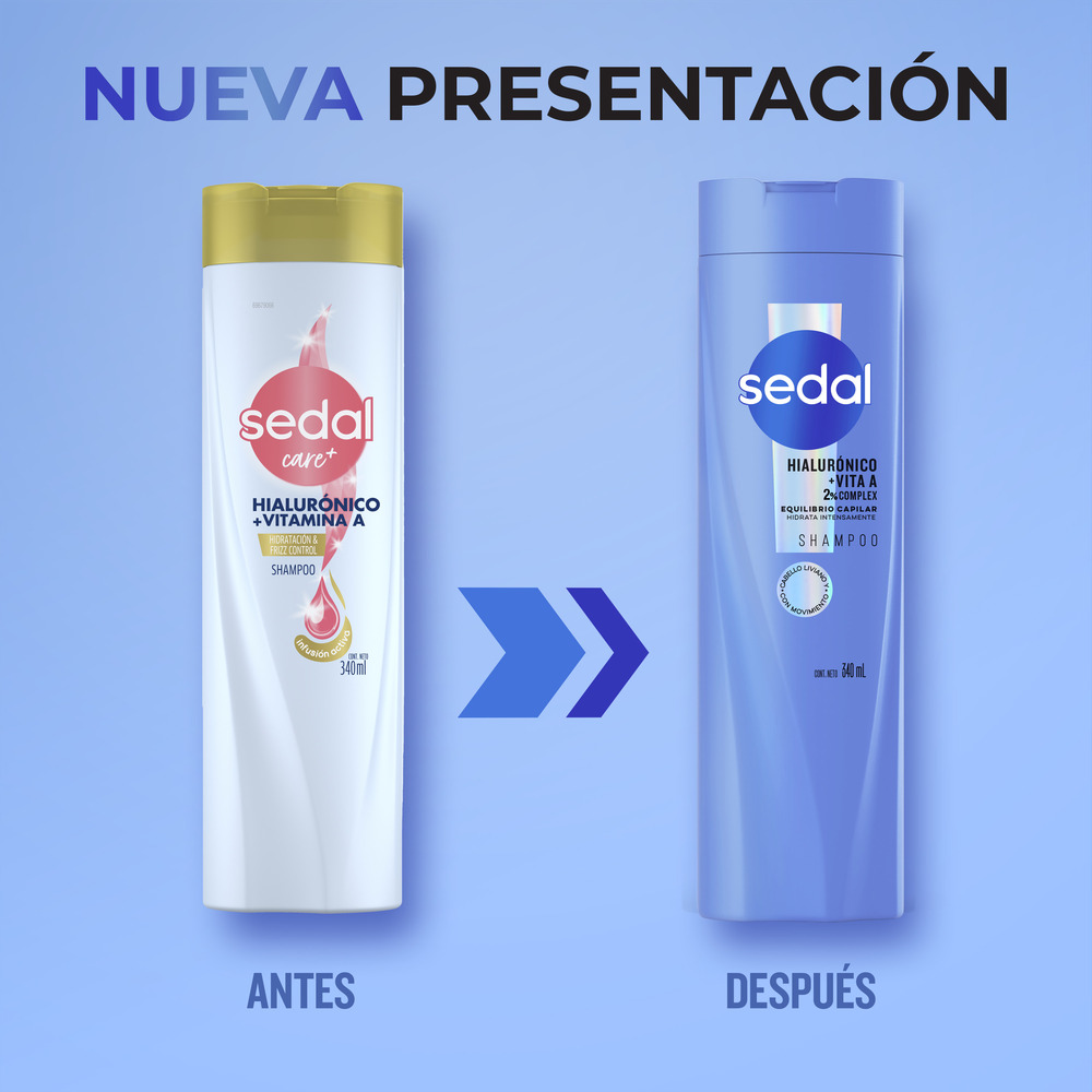 Sedal Shampoo Hialurónico y Vit A 340 ml