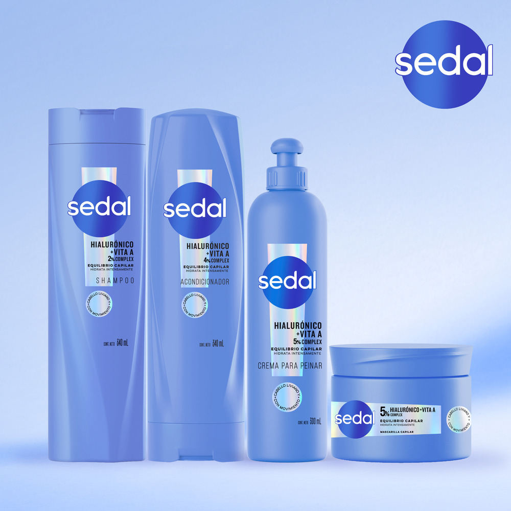 Sedal Shampoo Hialurónico y Vit A 340 ml