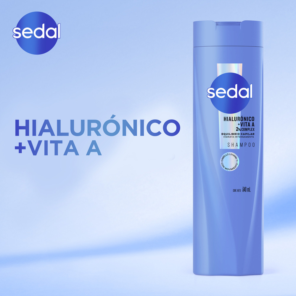 Sedal Shampoo Hialurónico y Vit A 340 ml