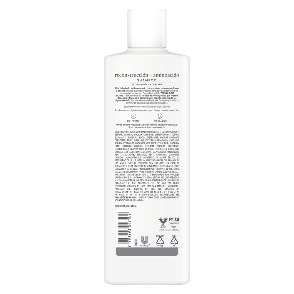 Dove Shampoo Reconstrucción + Aminoácido 400 ml