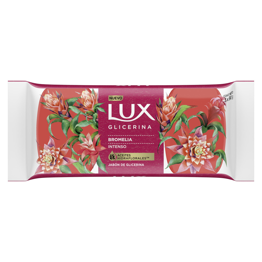 Lux Jabón en Barra Bromelia Pack de 3 90 g