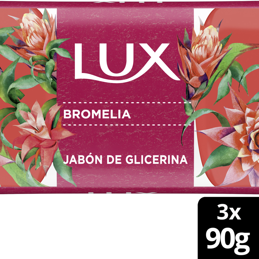 Lux Jabón en Barra Bromelia Pack de 3 90 g