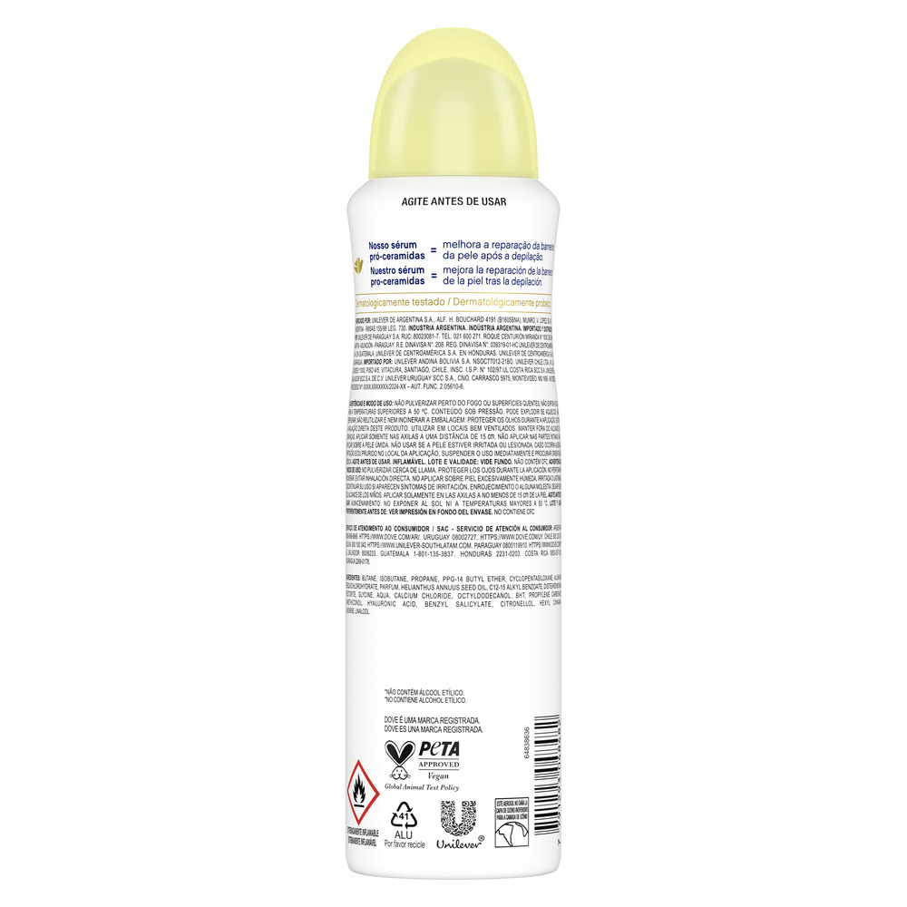 Dove Antitranspirante en Aerosol Pomelo Go Fresh 150 ml