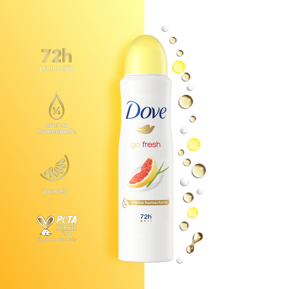 Dove Antitranspirante en Aerosol Pomelo Go Fresh 150 ml