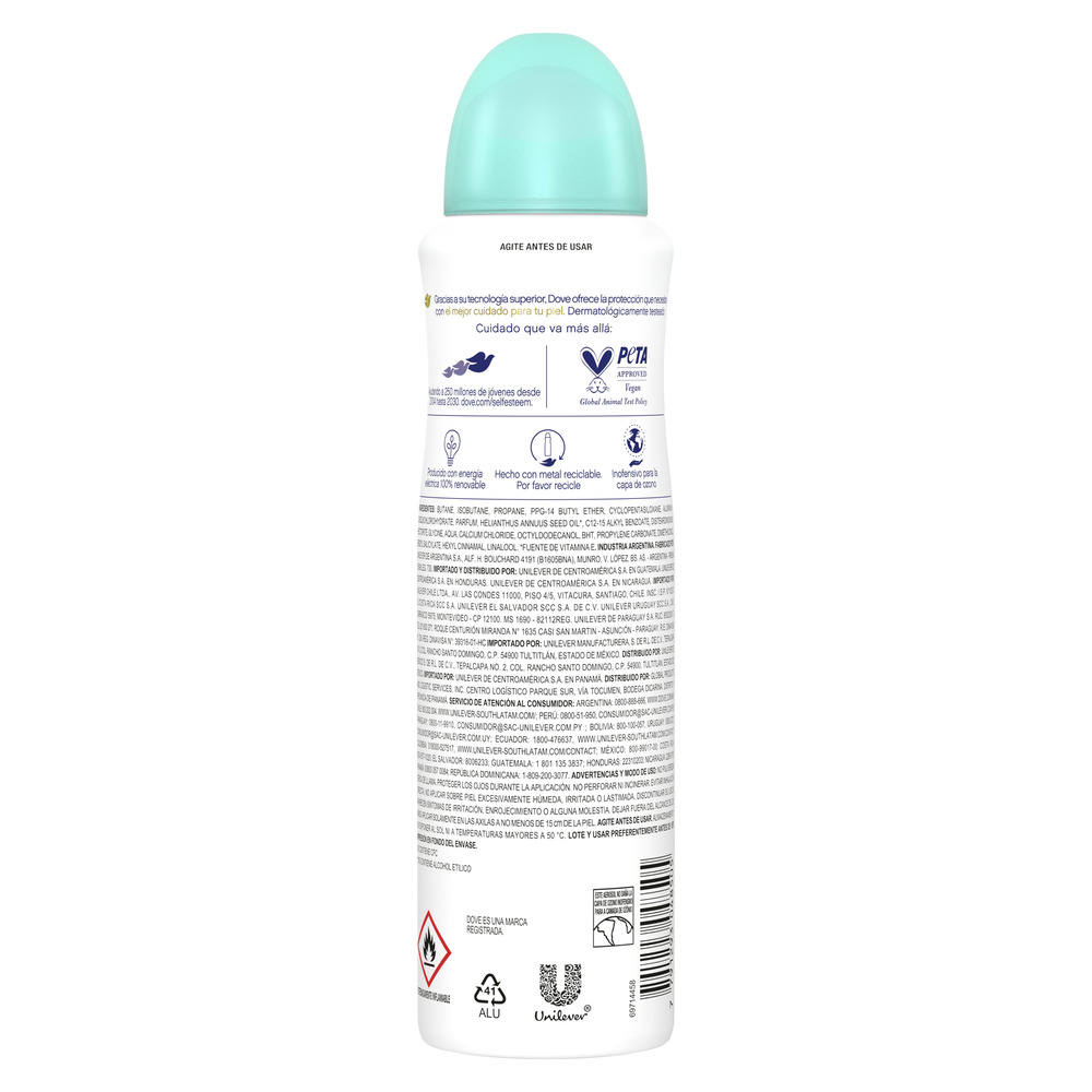 Dove Antitranspirante Fresh Care Pera en Aerosol 150 ml