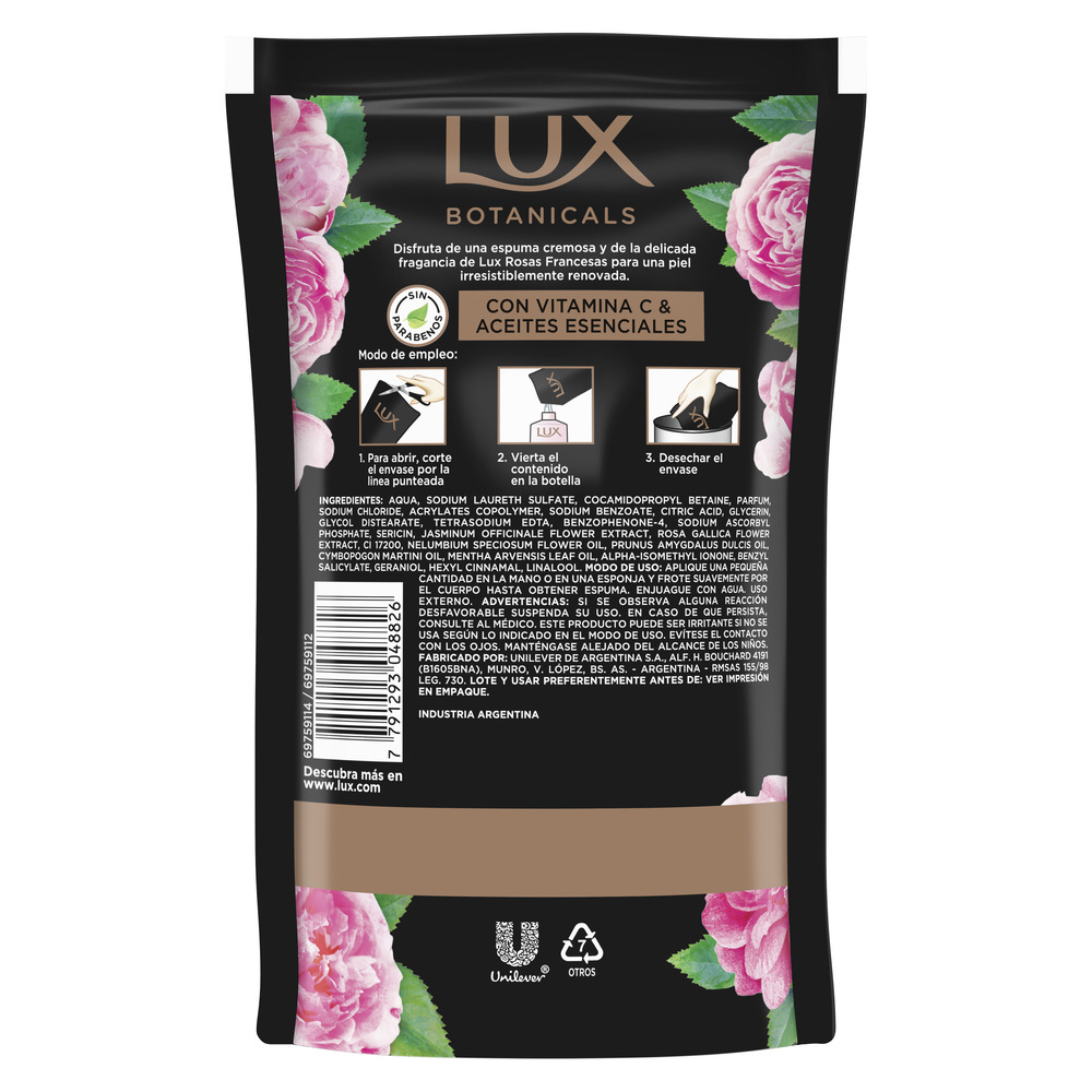 Lux Jabón Líquido para Manos Botanicals Rosas Francesas 220 ml