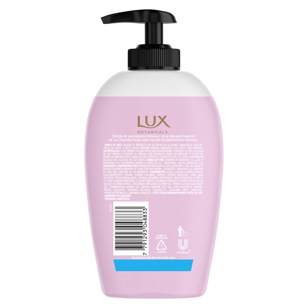 Lux Jabón Liquido para Manos Botanicals Orquídea Negra 250 ml