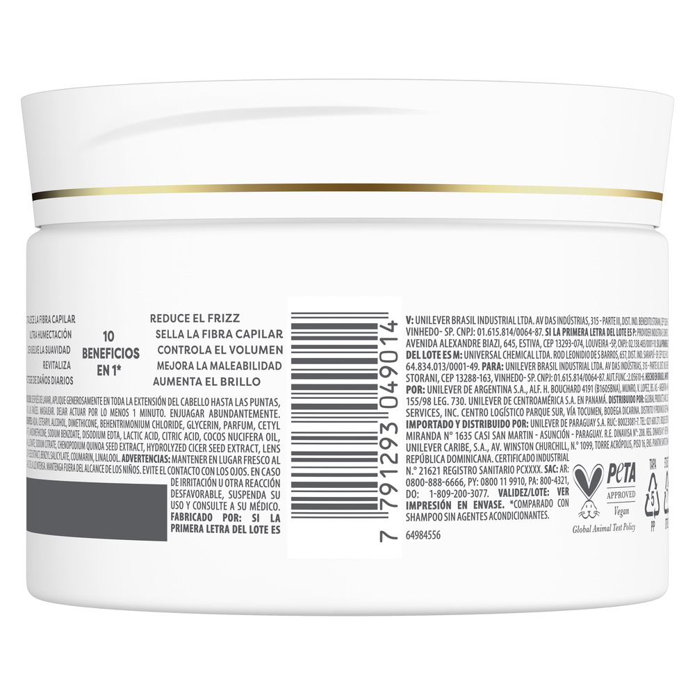 Dove Máscara de Tratamiento Humectación + Coco Antioxi 300 g