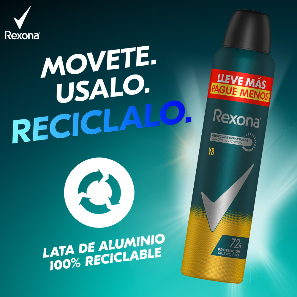 Rexona Desodorante V8 Men 250 ml