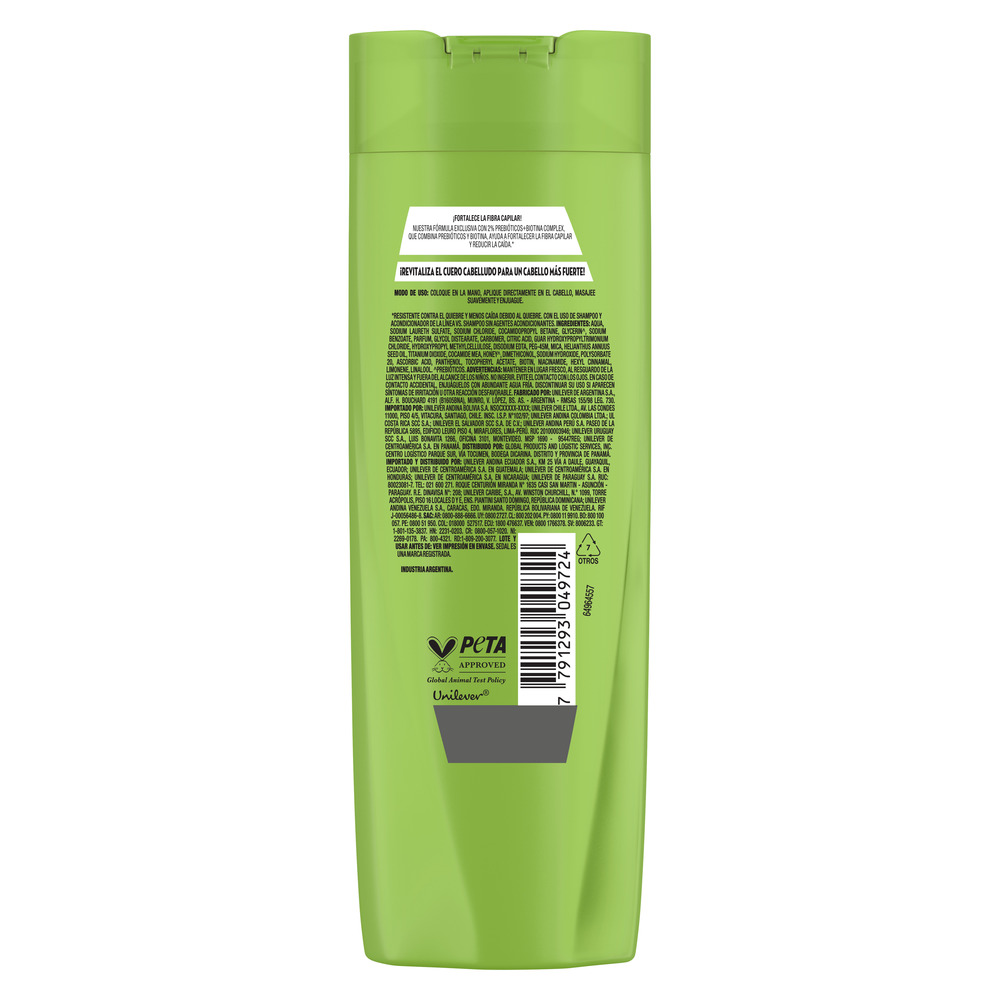 Sedal Shampoo Prebióticos + Biotina 190 ml